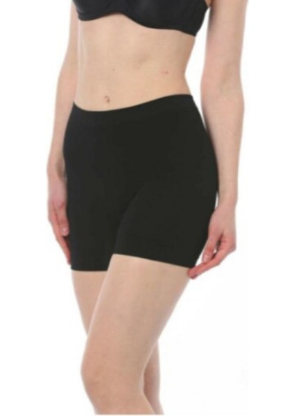 Kadın 2029 Siyah Dikişsiz Şort Tayt