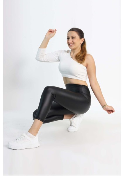 Içi Kürklü Deri Tayt