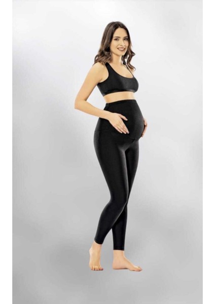 4073 Kadın Düz Uzun Penye Hamile Tayt