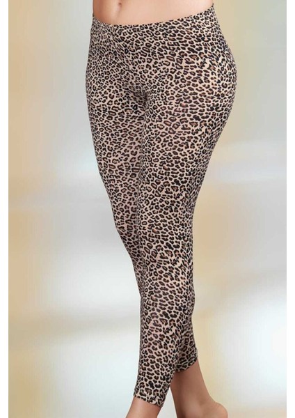 Leopar Desenli Kadın Tayt Kt 4059