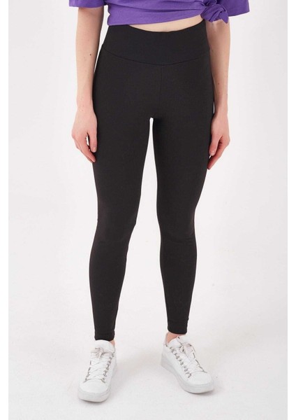 Kadın Siyah Çelik Örme Tayt Siyah Tayt TCTYT0002 modelleri