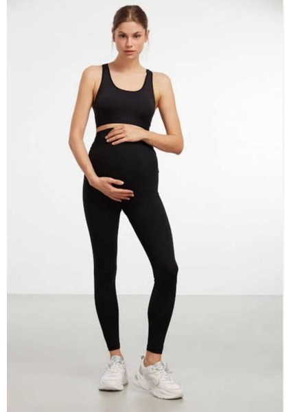 Toparlayıcı Esnek Bel Penye Hamile Tayt modelleri