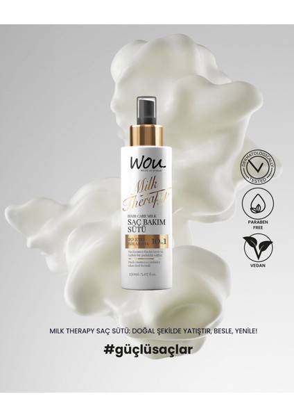 Wou. Milk Therapy Saç Bakım Sütü , Saç Pudrası Çanta Hediyeli Set modelleri