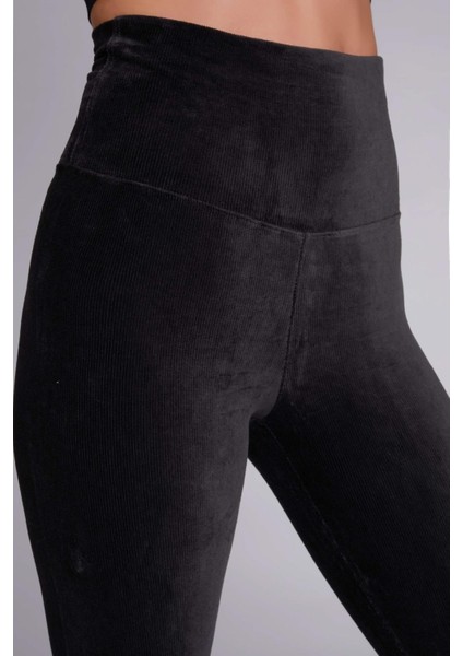 Kadın Kadife Fitilli Antrasit Tayt fırsatları