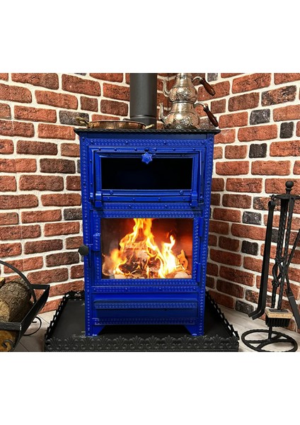 Mavi Fırınlı Şömine