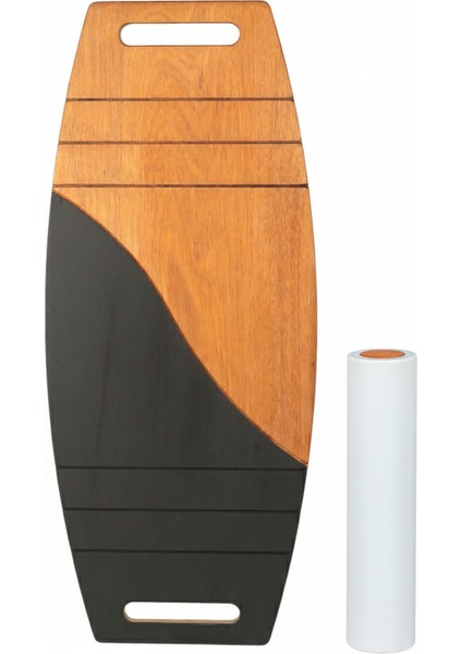 Siyah/kahve Denge Tahtası Balance Roller Board Sörf Eğitim Tahtası Kaykay Eğitim Tahtası