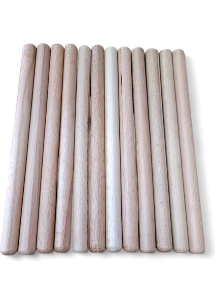 Ahşap Eğitici Ritim Çubuğu Ses Çubuğu 6 Takım 12 Adet (25cm x 1,8cm) fiyatları