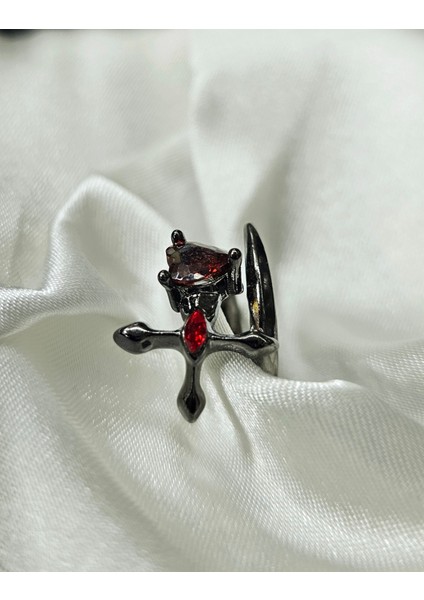 Y2K Aşkın Gücü Taşlı Kalpli Yüzük fiyatları