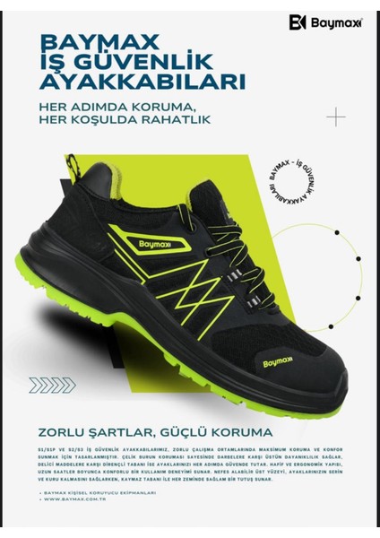 Golden Bx-08 Armor Aır Max Bağcıklı Ayakkabı (S1) No:36 Baymax-Sarı Siyah fiyatları