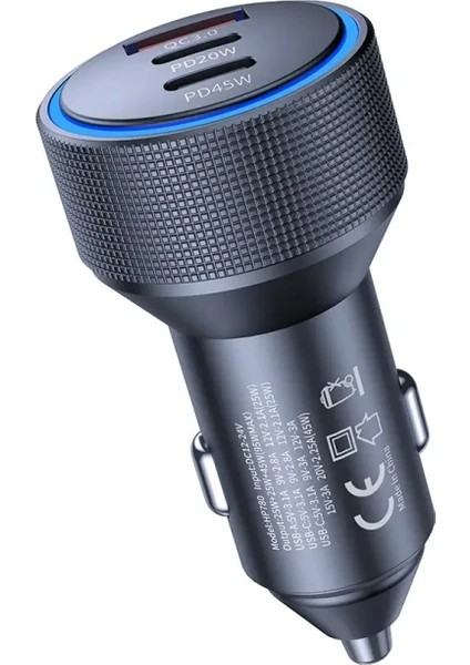 “hepu 105W Araç Şarj Cihazı – 2 Type-C + 1 USB Çıkış, Süper Hızlı Şarj, Telefon Tablet Laptop Uyumlu” fiyatları