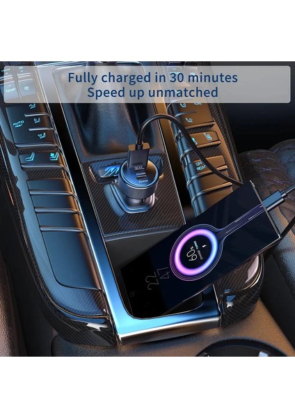 “hepu 105W Araç Şarj Cihazı – 2 Type-C + 1 USB Çıkış, Süper Hızlı Şarj, Telefon Tablet Laptop Uyumlu” indirimleri