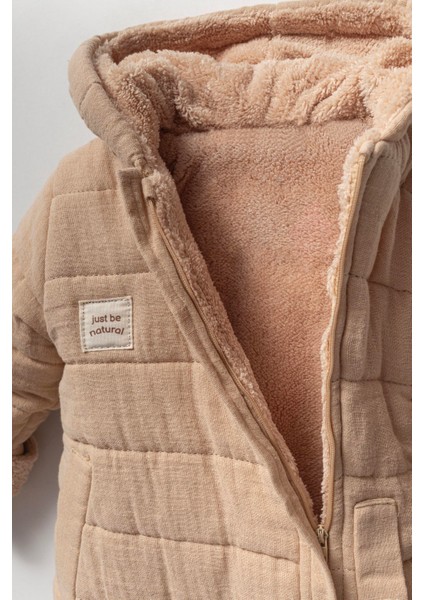 Unisex Bebek Organik Pamuklu Kapitone Tulum - Kapüşonlu fiyatları