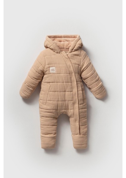 Unisex Bebek Organik Pamuklu Kapitone Tulum - Kapüşonlu modelleri