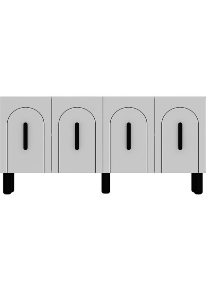 Yosundd (KB150) Bohem Konsol Beyaz-Siyah Kulp modelleri