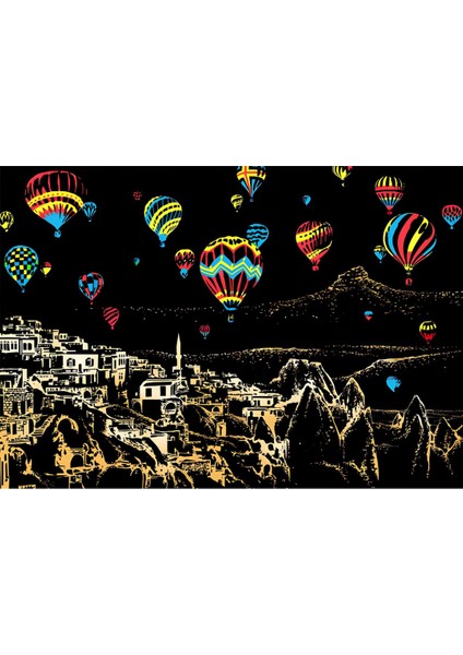 Kazıyarak Resim Yapma Sanatı – Hobi Çizim Kitleri – Scratch Art Kazıma Sanatı Seti - Kalem Dahil