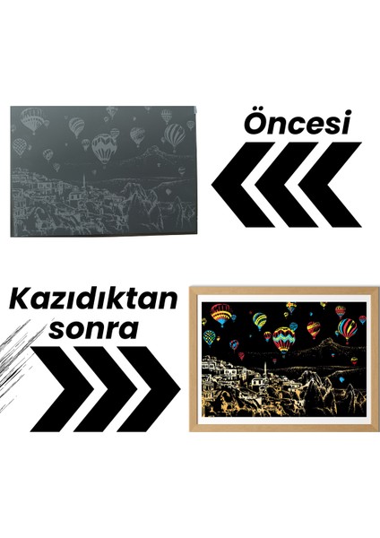 Kazıyarak Resim Yapma Sanatı – Hobi Çizim Kitleri – Scratch Art Kazıma Sanatı Seti - Kalem Dahil fiyatları