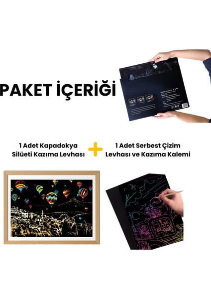 Kazıyarak Resim Yapma Sanatı – Hobi Çizim Kitleri – Scratch Art Kazıma Sanatı Seti - Kalem Dahil fırsatları