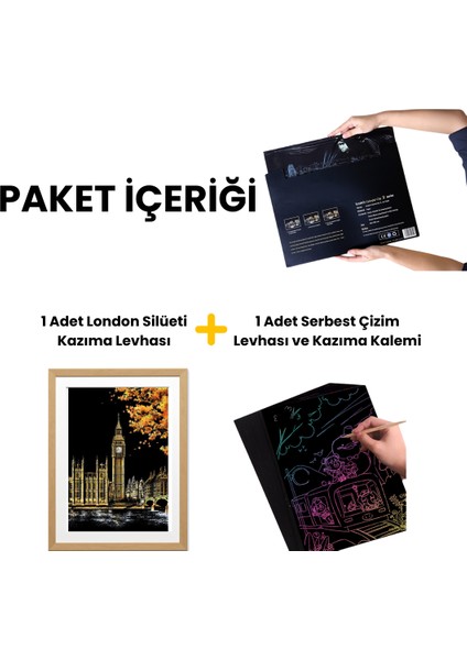 Kazıyarak Resim Yapma Sanatı – Hobi Çizim Kitleri – Scratch Art Kazıma Sanatı Seti - Kalem Dahil fırsatları