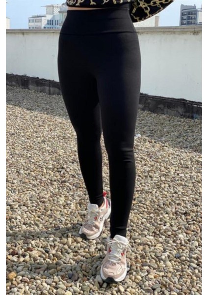 Kadın Siyah Toparlayıcı Yüksek Bel Çelik Örme Tayt fiyatları