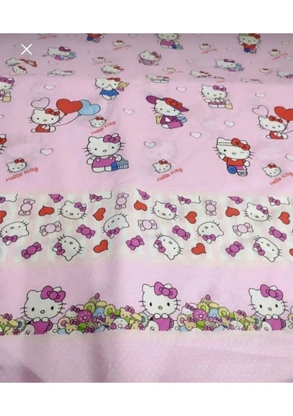 Pamuklu Ranforce Kumaş Hello Kitty Desen Tek Kişilik Nevresim Tam Takım fiyatları