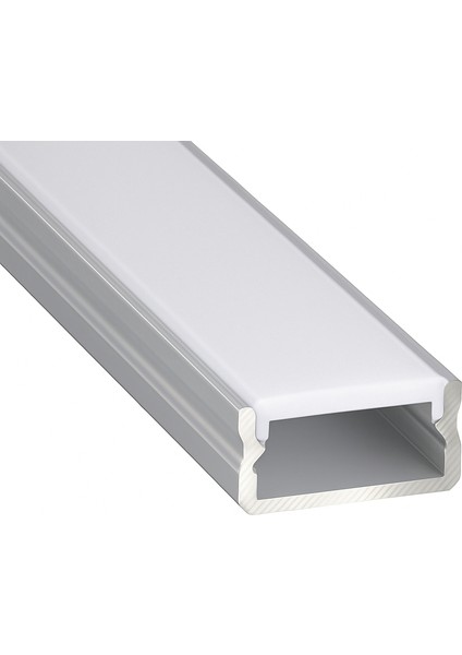 LED Kanal Profil Alüminyum Sıva Üstü Ince Kasa 13X6MM 1 Metre 10’luk Üst Opak Pleksi 2128 Yan Kapak Dahil