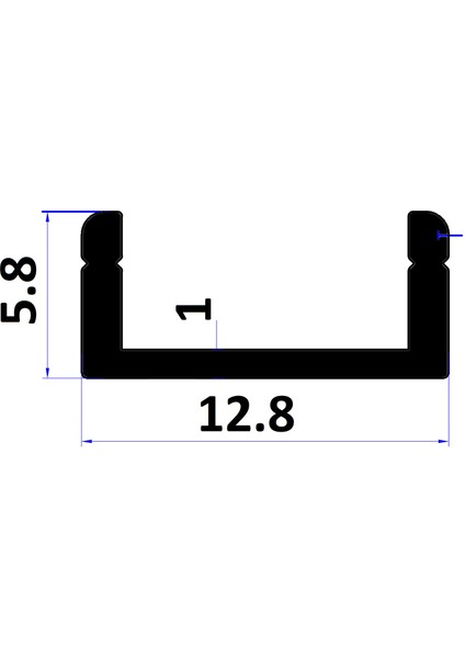 LED Kanal Profil Alüminyum Sıva Üstü Ince Kasa 13X6MM 1 Metre 10’luk Üst Opak Pleksi 2128 Yan Kapak Dahil indirimleri
