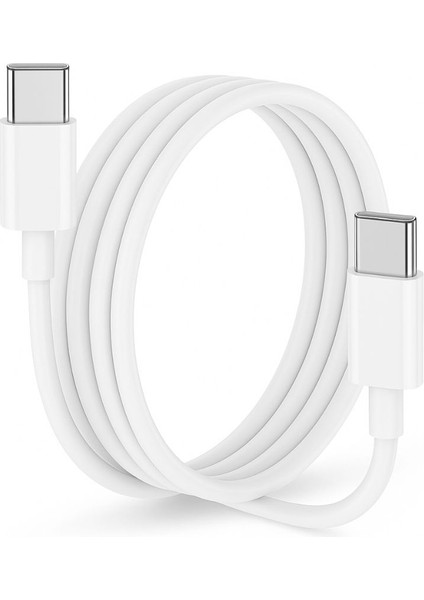 6A 100W Type-C To Type-C Hızlı Data ve Süper Şarj Kablosu 1 Metre Beyaz SX10