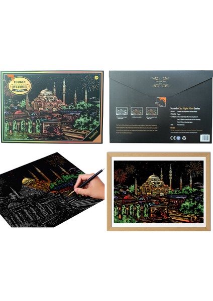Kazıyarak Resim Yapma Sanatı – Hobi Çizim Kitleri – Scratch Art Kazıma Sanatı Seti - Kalem Dahil fırsatları