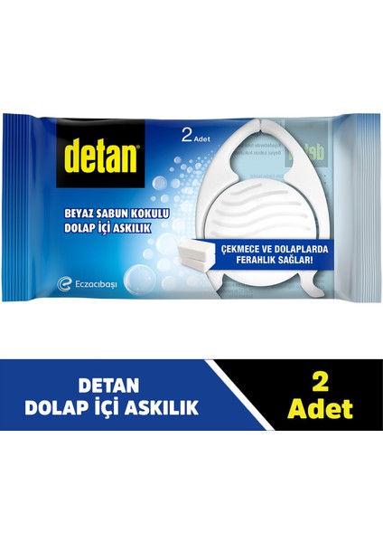 Beyaz Sabun Kokulu Dolap Içi Askılık 4'lü (2*2 Paket)