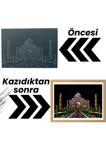 Kazıyarak Resim Yapma Sanatı – Hobi Çizim Kitleri – Scratch Art Kazıma Sanatı Seti - Kalem Dahil fiyatları