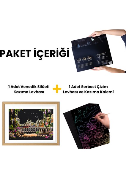 Kazıyarak Resim Yapma Sanatı – Hobi Çizim Kitleri – Scratch Art Kazıma Sanatı Seti - Kalem Dahil indirimleri