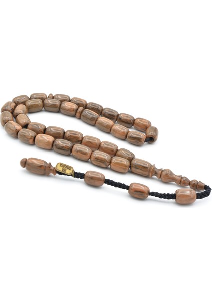 Isa Usta Imzali Çubuk Malzeme Kahverengi Sikma Kehribar Tesbih