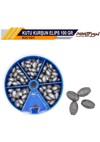 Portfish Kutu Kurşun Elips 100 gr