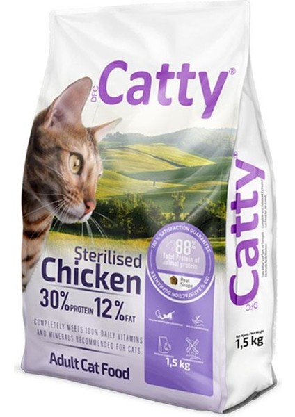 Tavuklu Kısırlaştırılmış Yetişkin Kedi Maması 1,5 kg