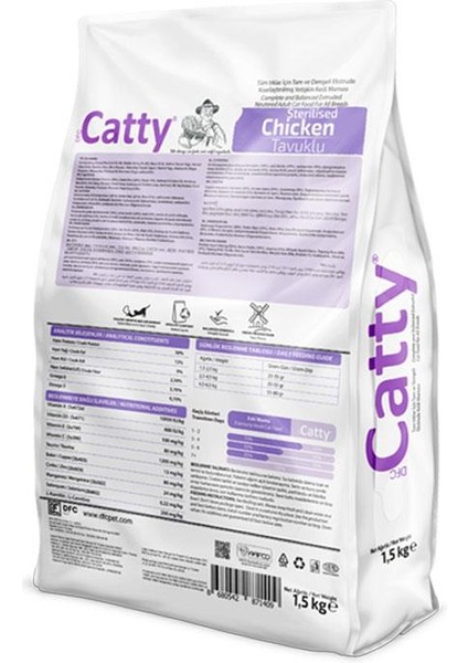 Tavuklu Kısırlaştırılmış Yetişkin Kedi Maması 1,5 kg fiyatları