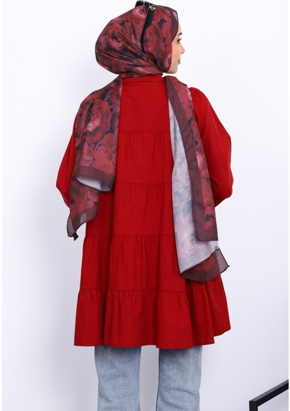 Bordo Kol Bağcıklı Tunik fırsatları