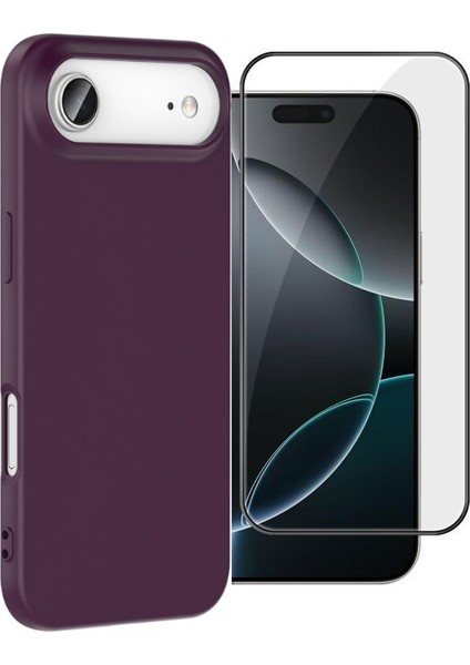 iPhone 17 Air Kılıf Içi Kadife Leke Tutmaz Lansman Kapak ve Ekran Koruyucu