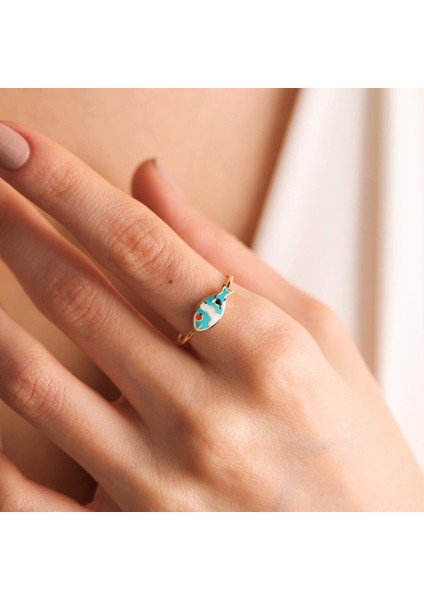 Altın Balık Yüzük 14K Kırmızı Göz modelleri