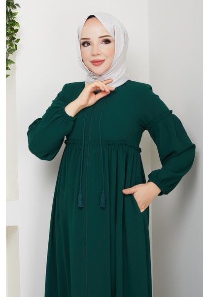 Gündelik Hac ve Umrelik Büzgülü Bağcıklı Ferace modelleri