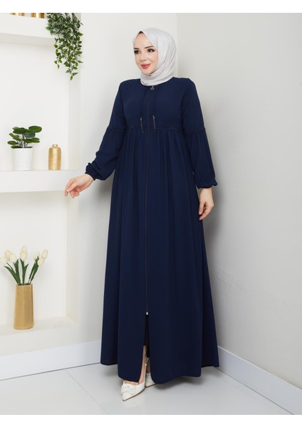 Gündelik Hac ve Umrelik Kolu ve Beli Büzgü ve Taş Detaylı Ferace fırsatları