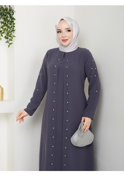 Büyük Beden Tam Boy Pelerinli Anne Elbisesi modelleri