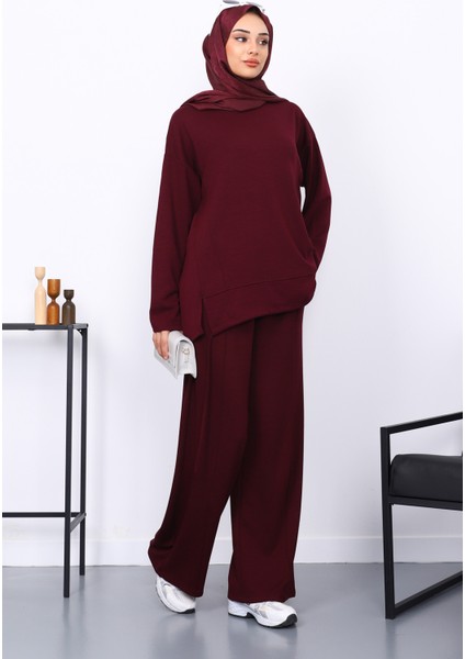 Mürdüm Ön Detaylı Modal Tunik Pantolonlu Takım fiyatları