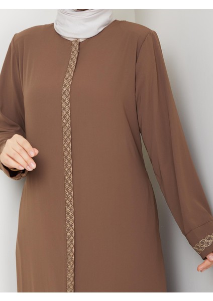 Gündelik Hac ve Umrelik Nakış ve Taş Detaylı Ferace fiyatları