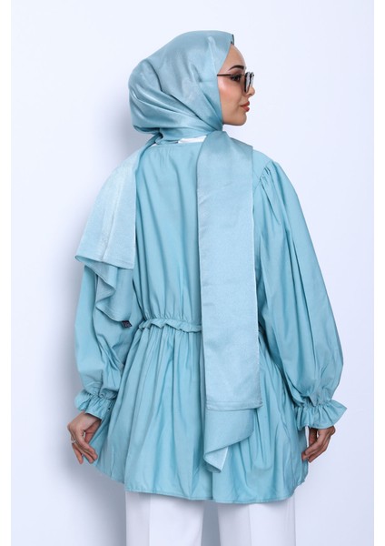 Mint Ön Bağlamalı Fırfırlı Kimono fırsatları