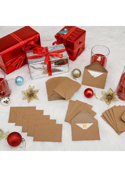 Kraft Zarf Seti, 50’li Paket – 7x9 Cm, Mini Boy Davetiye, Kart, Fotoğraf ve Özel Gün Zarfları fırsatları