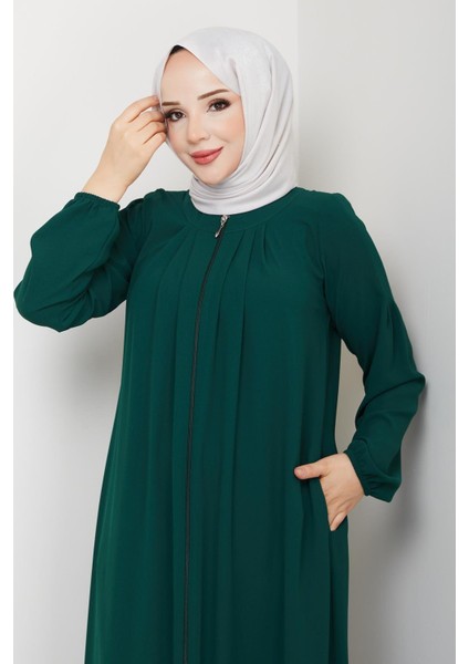 Gündelik Hac ve Umrelik Boyundan Pileli Ferace