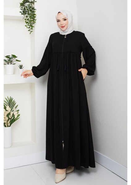 Gündelik Hac ve Umrelik Büzgülü Bağcıklı Ferace indirimleri