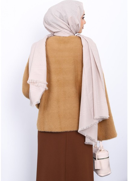 Bisküvi Bisiklet Yaka Oversize Angora Yumoş Triko Kazak fırsatları