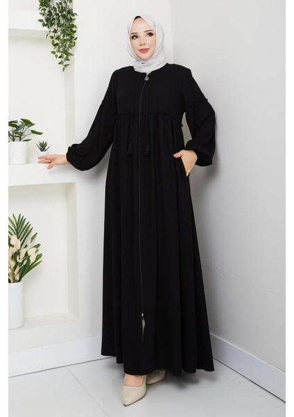 Gündelik Hac ve Umrelik Büzgülü Bağcıklı Ferace fırsatları