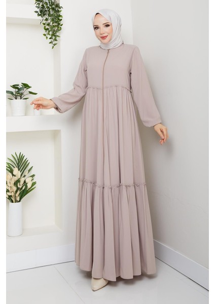 Hac ve Umrelik Büzgü Detaylı Medine Ipeği Ferace indirimleri